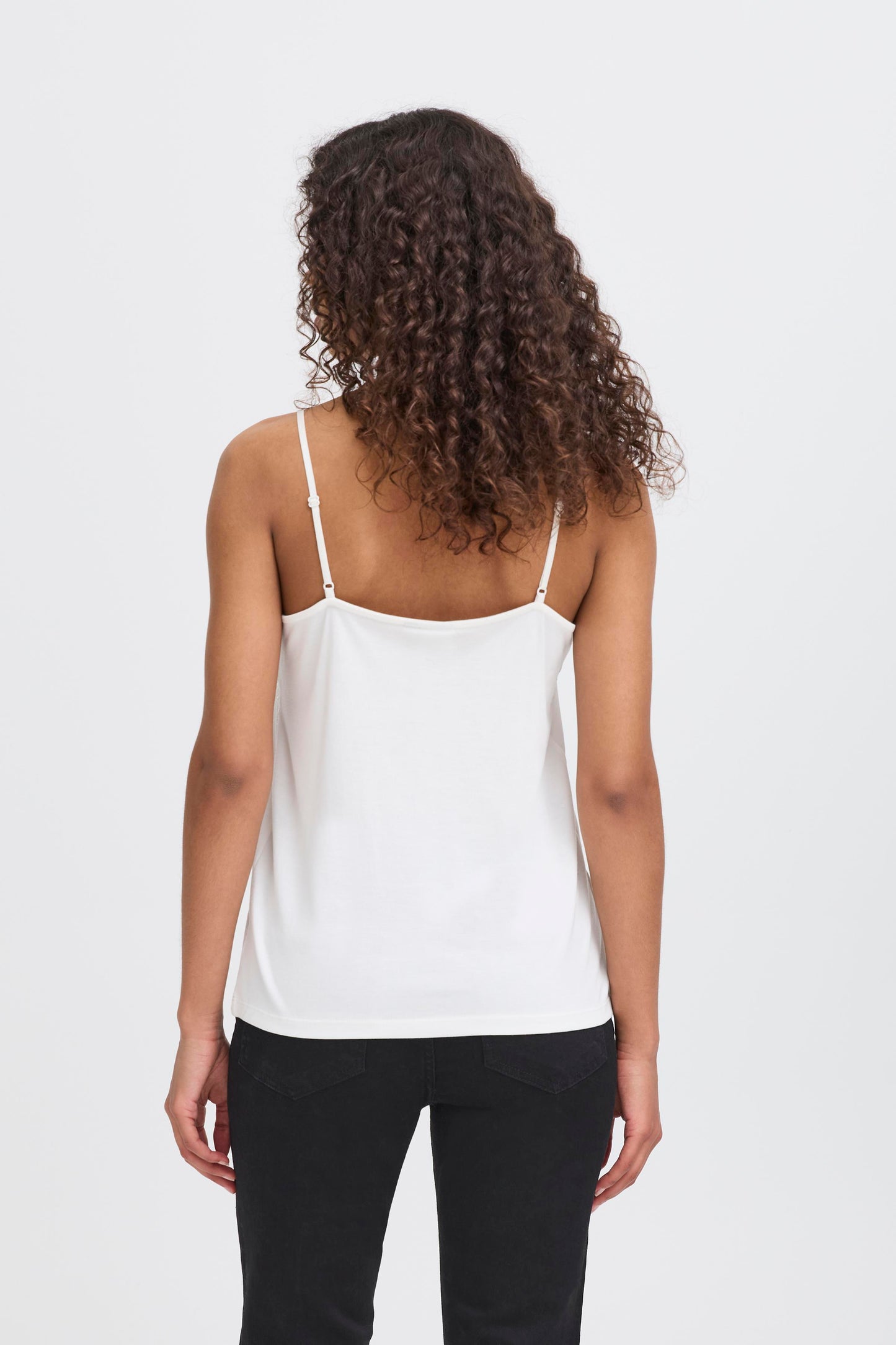 ICHI IHlike Lace Trim Top - White
