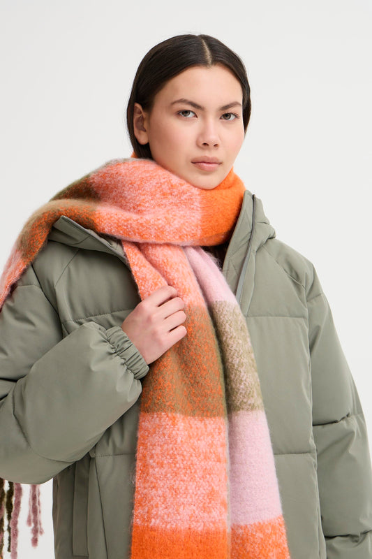 ICHI Agge Scarf - Tangerine Tango
