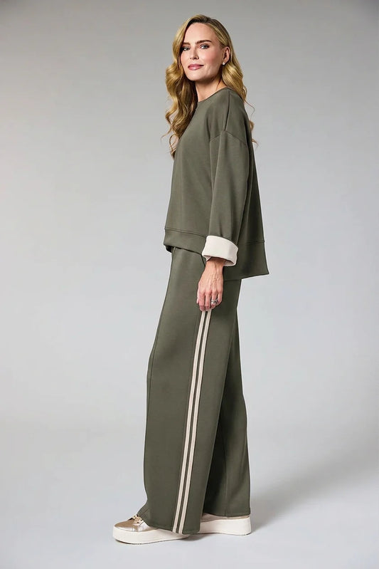 Deck Stripe Leisure Trouser - Khaki