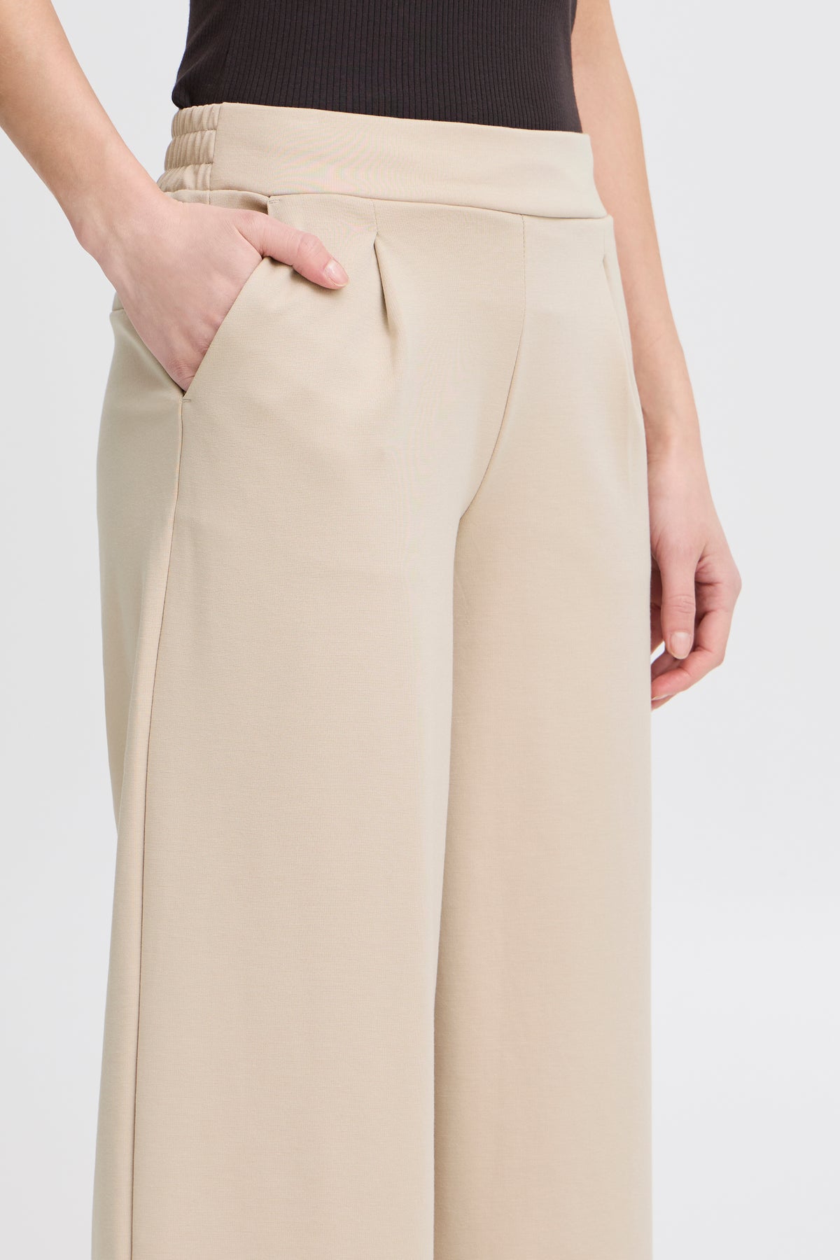 ICHI IHKATE Sus long Wide Pants - Beige