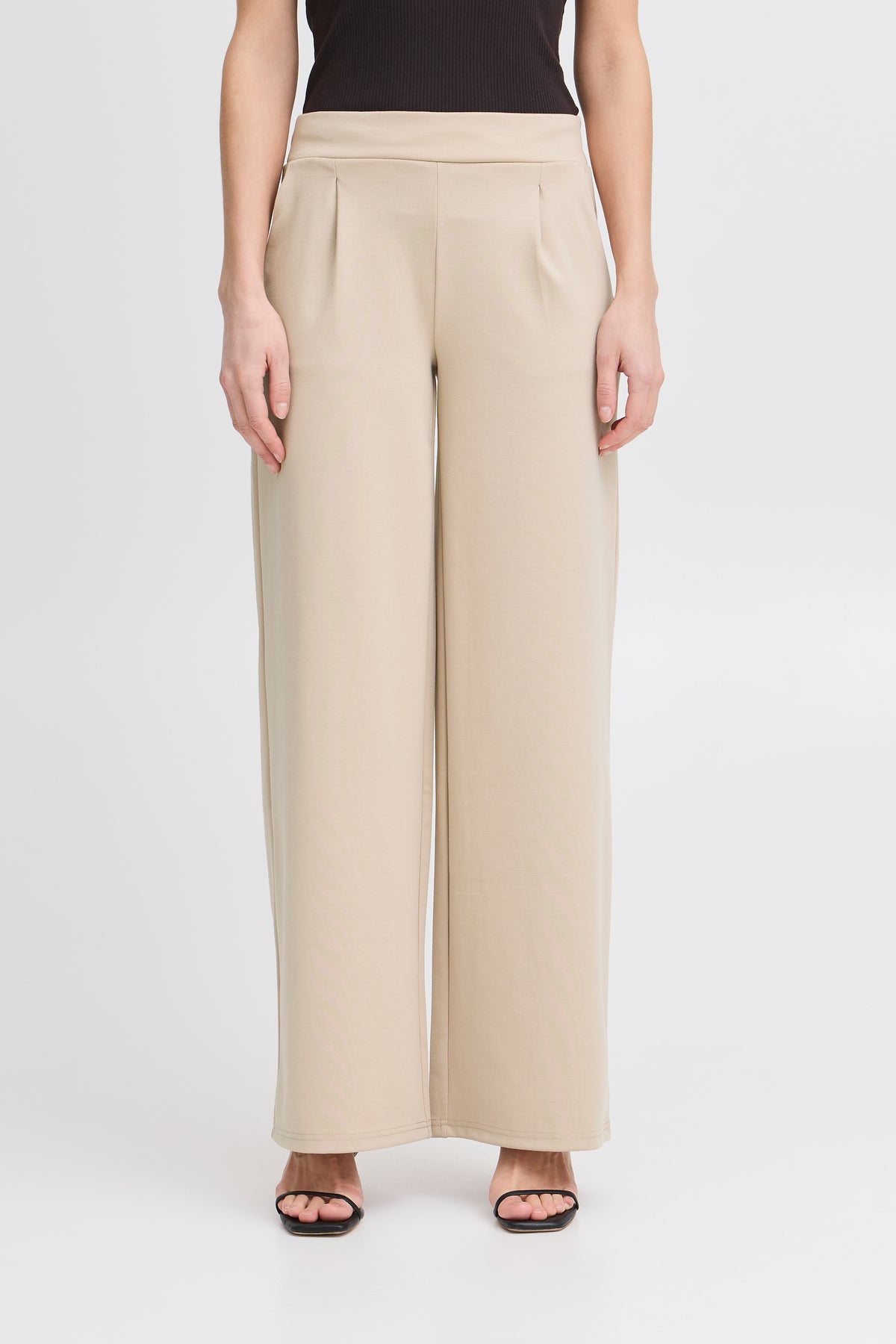 ICHI IHKATE Sus long Wide Pants - Beige