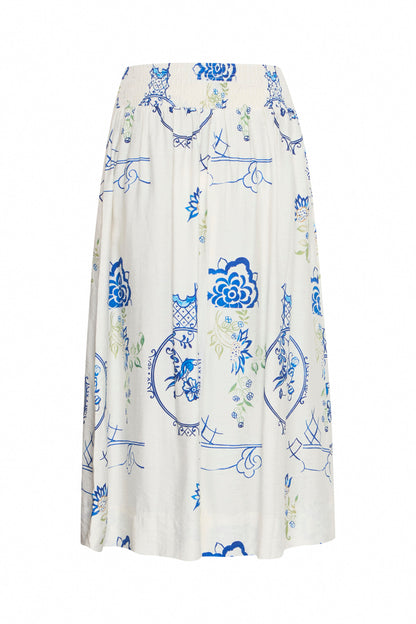 ICHI IHLUCIE Midi Printed Skirt