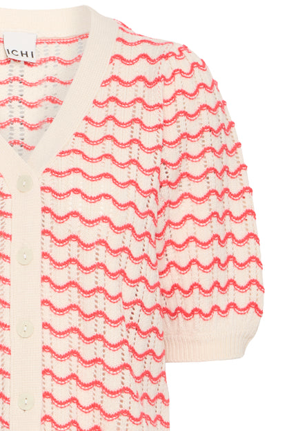 ICHI Ihardina Cardigan - Geranium