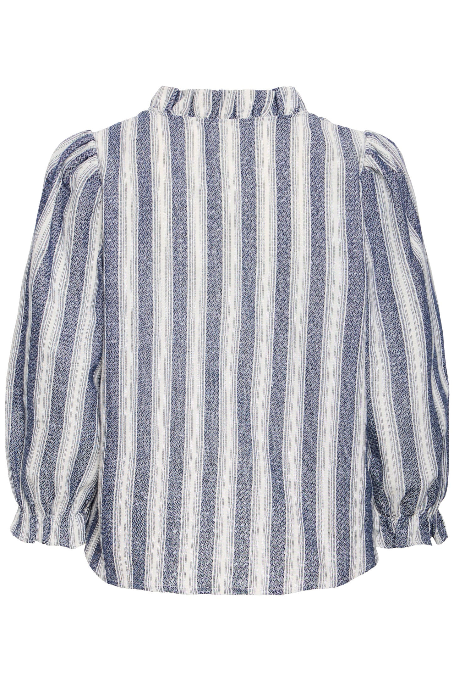 ICHI IHXISLA Long Sleeve Striped Blouse - Medieval Blue