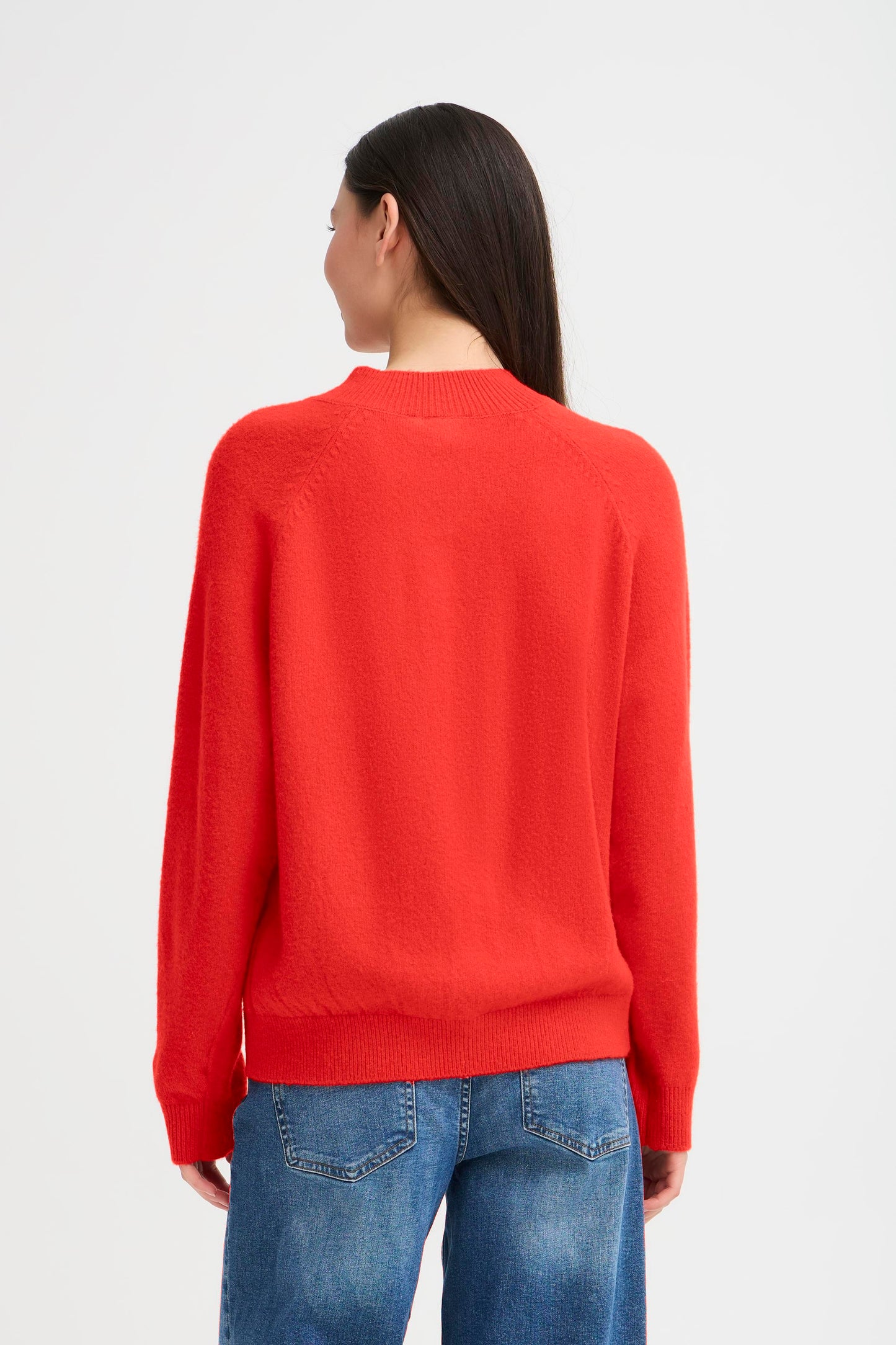 ICHI Knit Jumper - Fiery Red