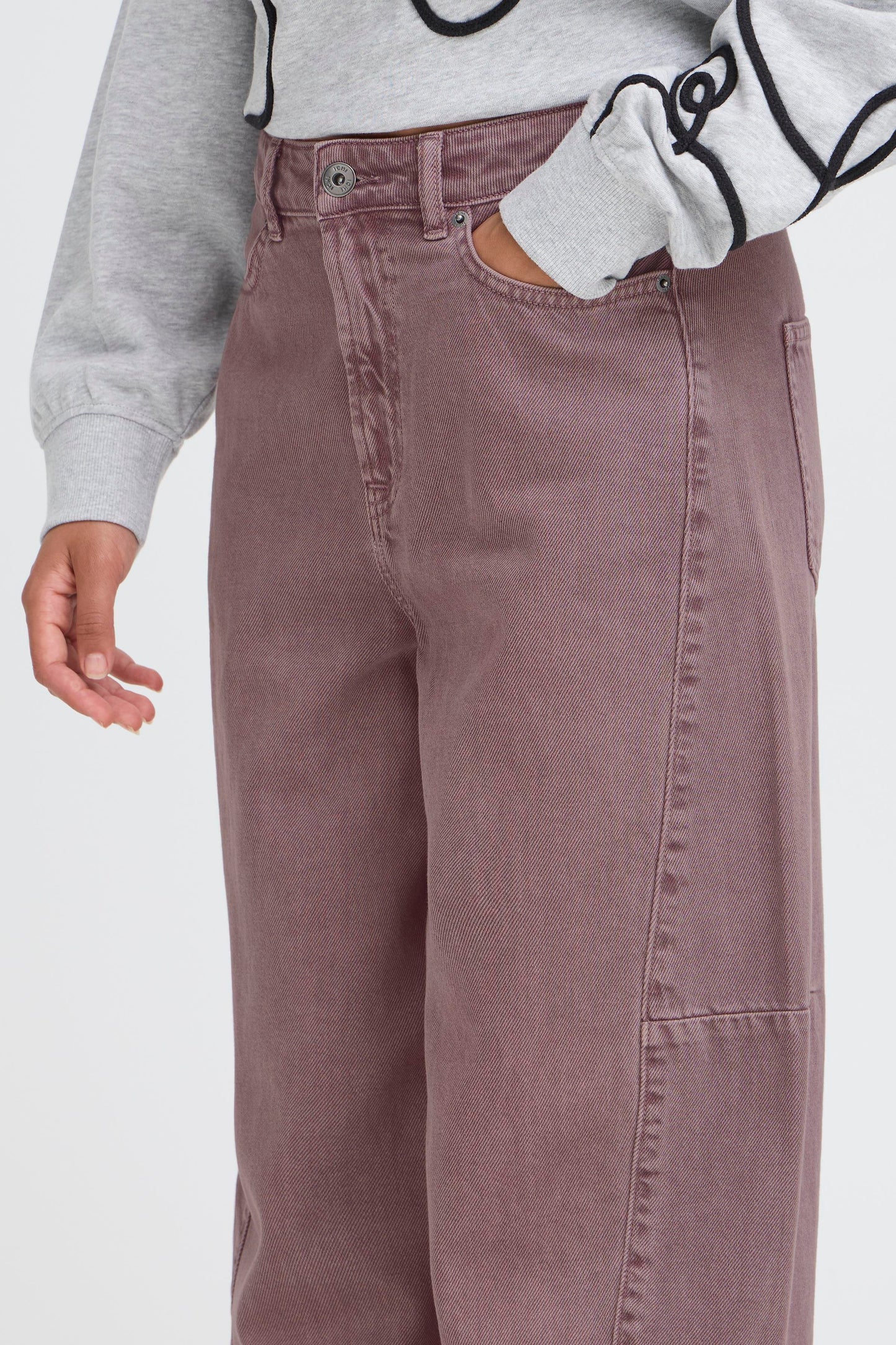 ICHI IHMIJALLA Barrel Leg Jean -  Mauve