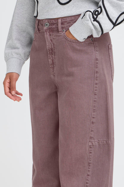 ICHI IHMIJALLA Barrel Leg Jean -  Mauve