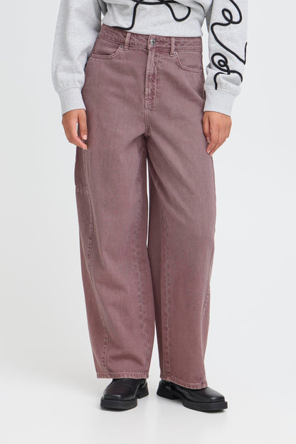 ICHI IHMIJALLA Barrel Leg Jean -  Mauve