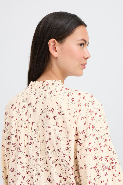 ICHI lanora Printed Blouse - Red