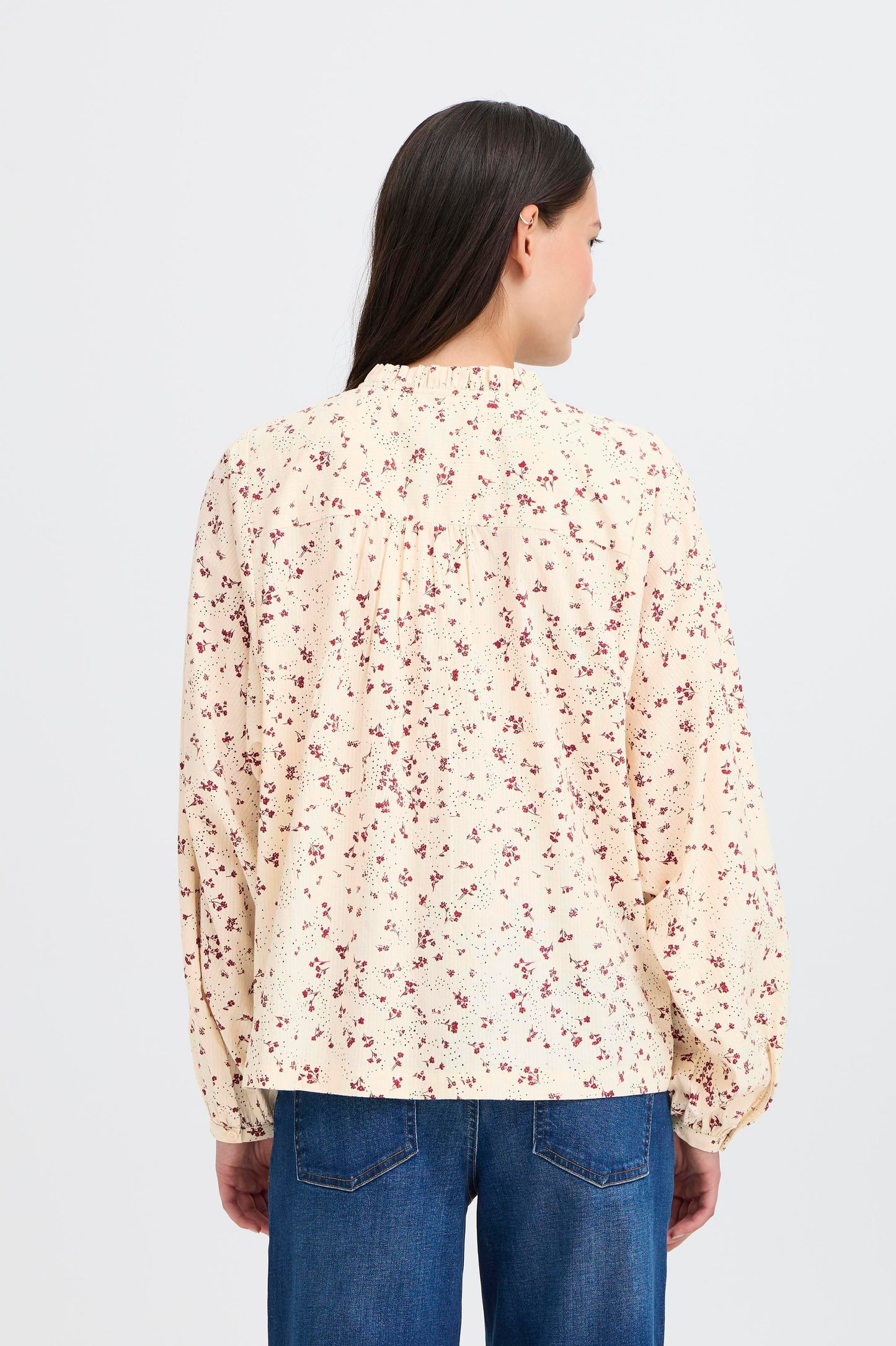 ICHI lanora Printed Blouse - Red