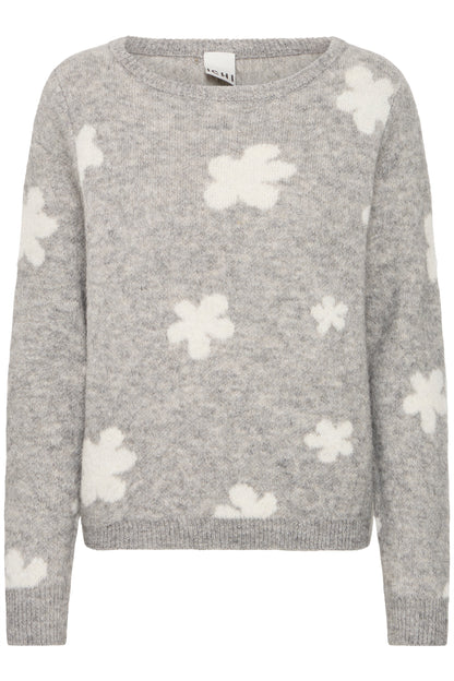 ICHI IHkamara Flower Knit - Grey