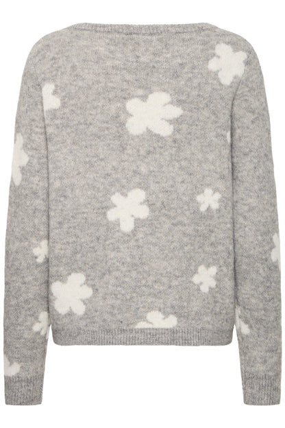 ICHI IHkamara Flower Knit - Grey