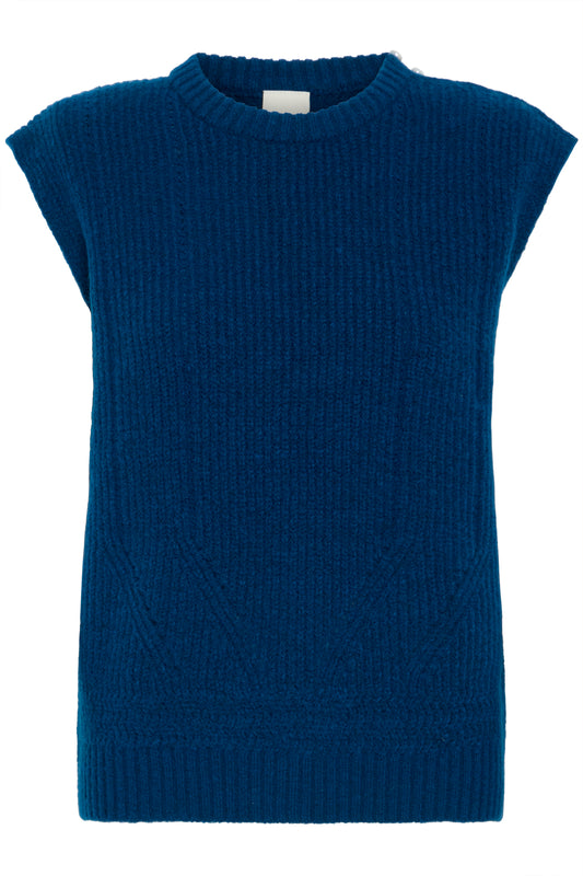 ICHI IHpovoke Sleeveless Knit - Navy