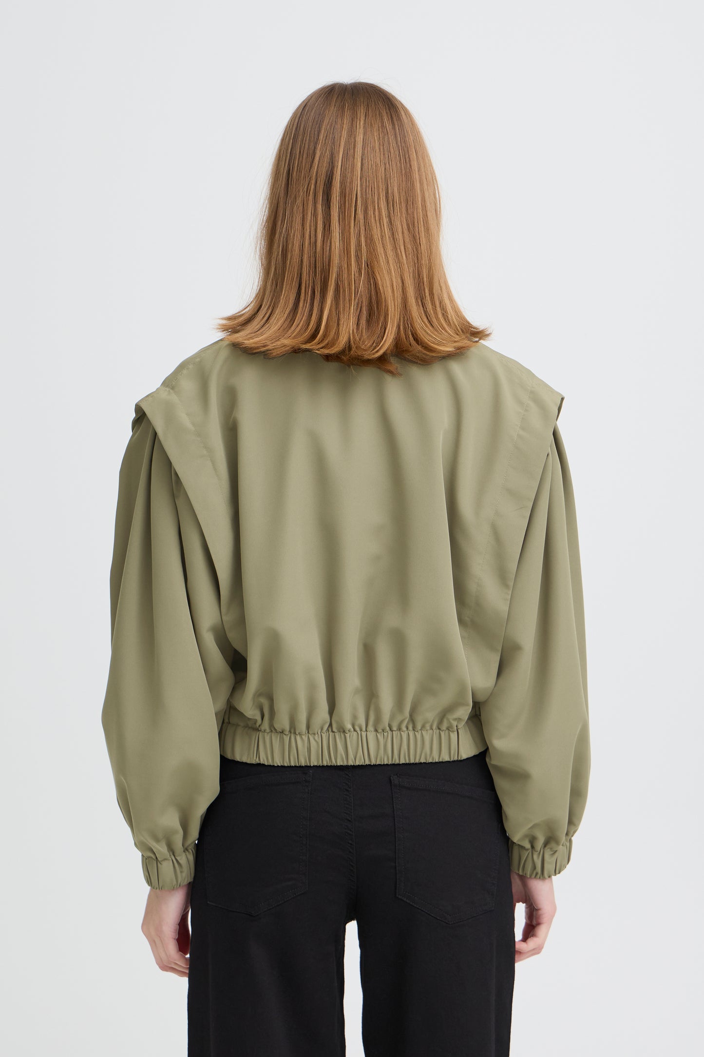 ICHI IHGezavo Cropped Jacket - Khaki