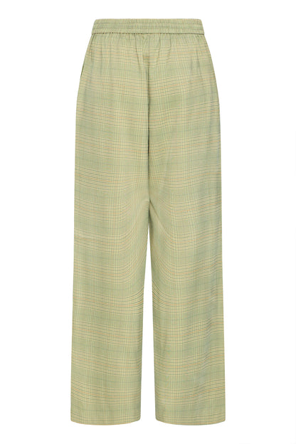 ICHI IHJolipa Check Pants - Green
