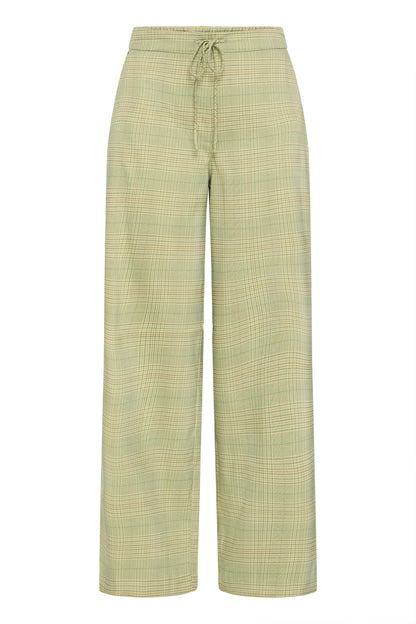 ICHI IHJolipa Check Pants - Green