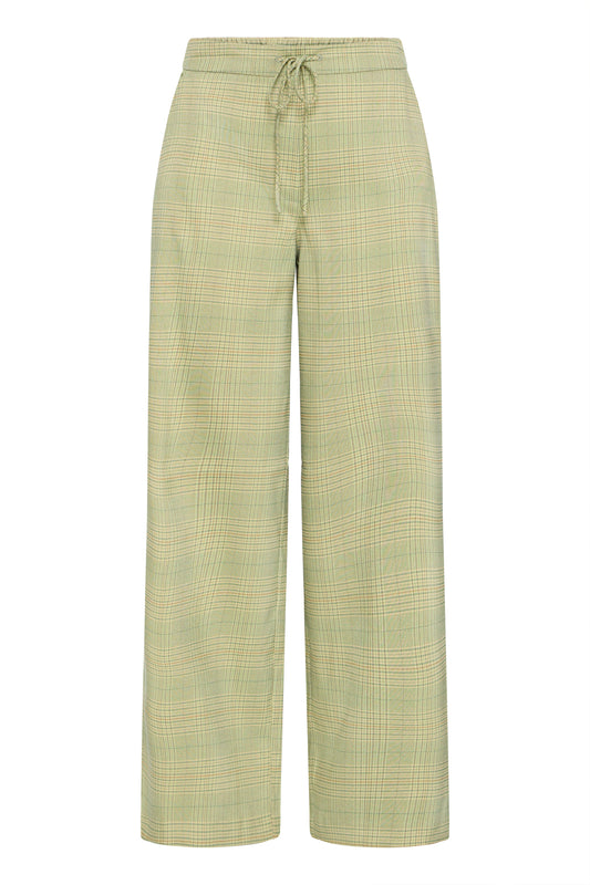 ICHI IHJolipa Check Pants - Green