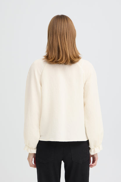 ICHI IHeris Tie Detail Blouse - Off White