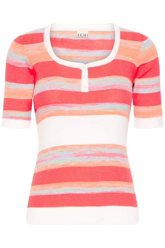 ICHI IHClaras Stripe Top - Summer Red