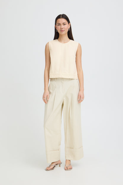 ICHI IHolia Cropped Denim Top