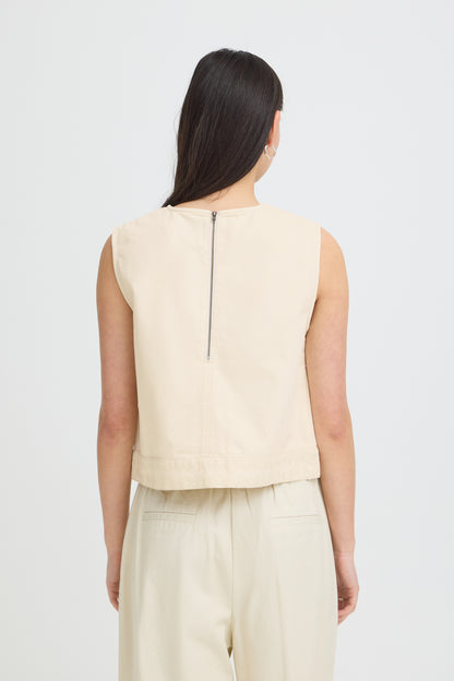 ICHI IHolia Cropped Denim Top