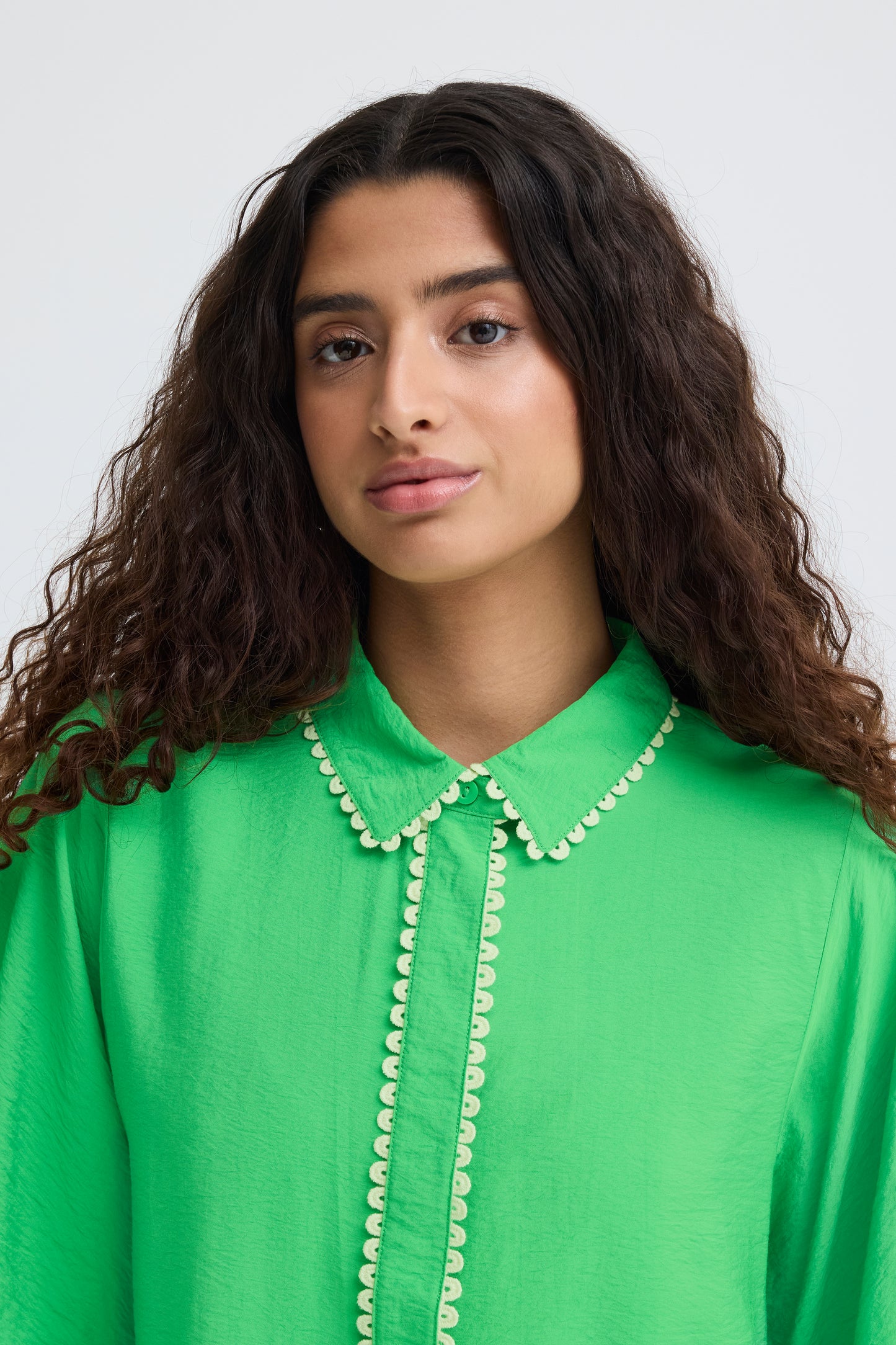 ICHI IHleni Short Sleeve Shirt - Green