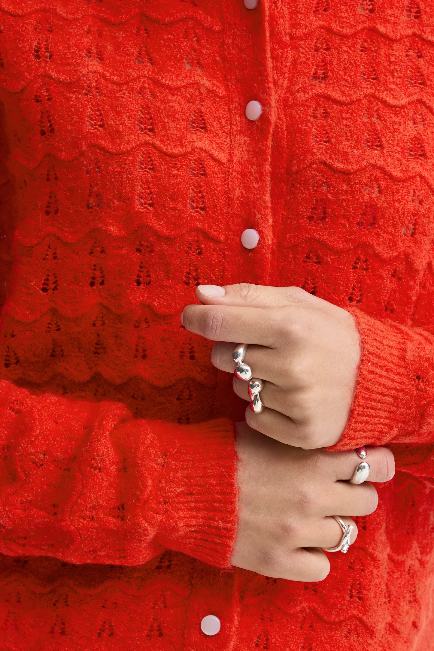 ICHI IHbaila Cardigan - Red