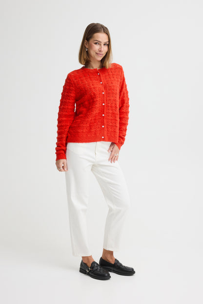ICHI IHbaila Cardigan - Red