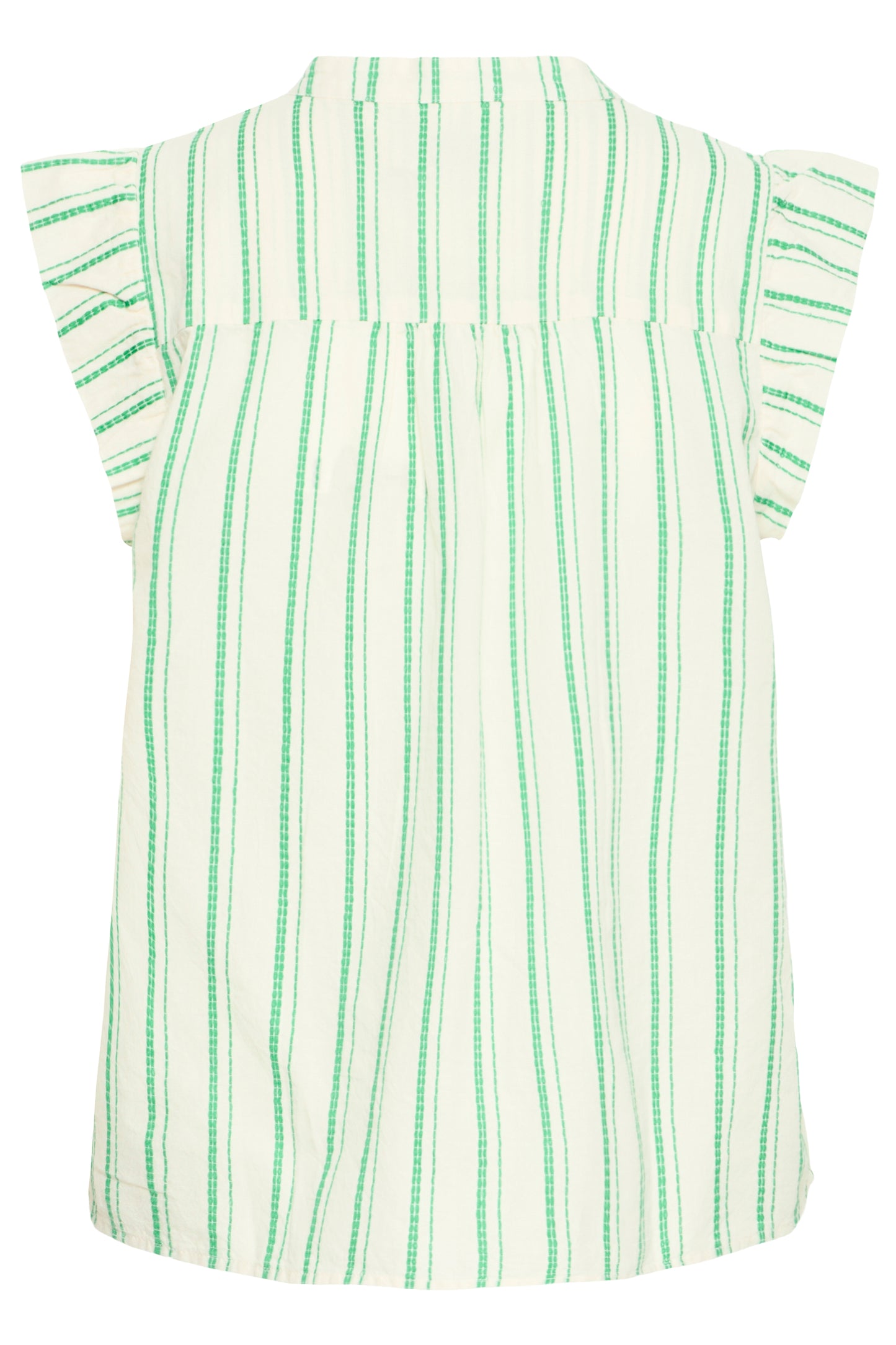 ICHI IHjovil Short Sleeve Top - Green Stripe