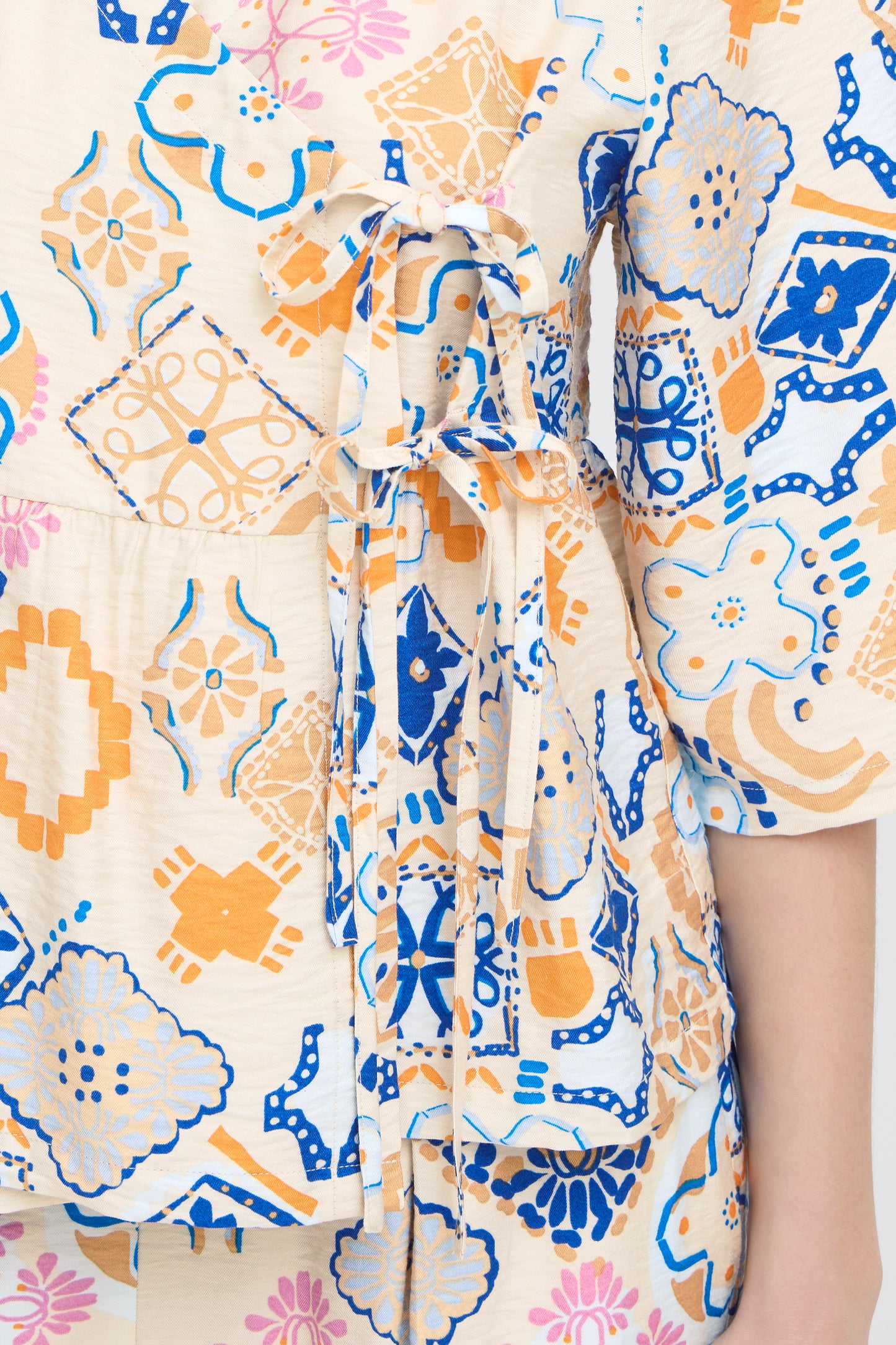ICHI IHlancie Wrap Blouse - Tile