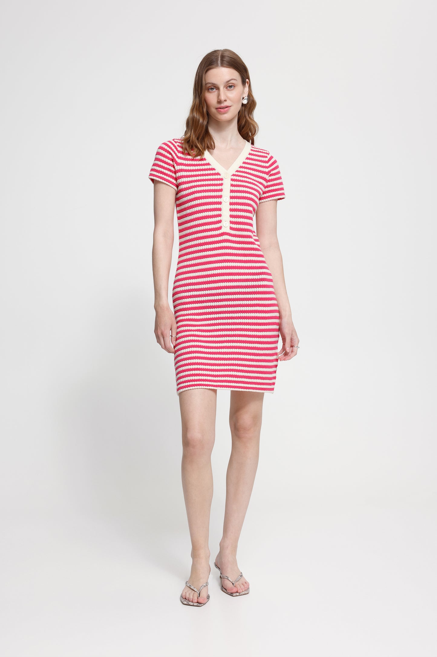 ICHI Ihlorianna Knitted Dress - Pink