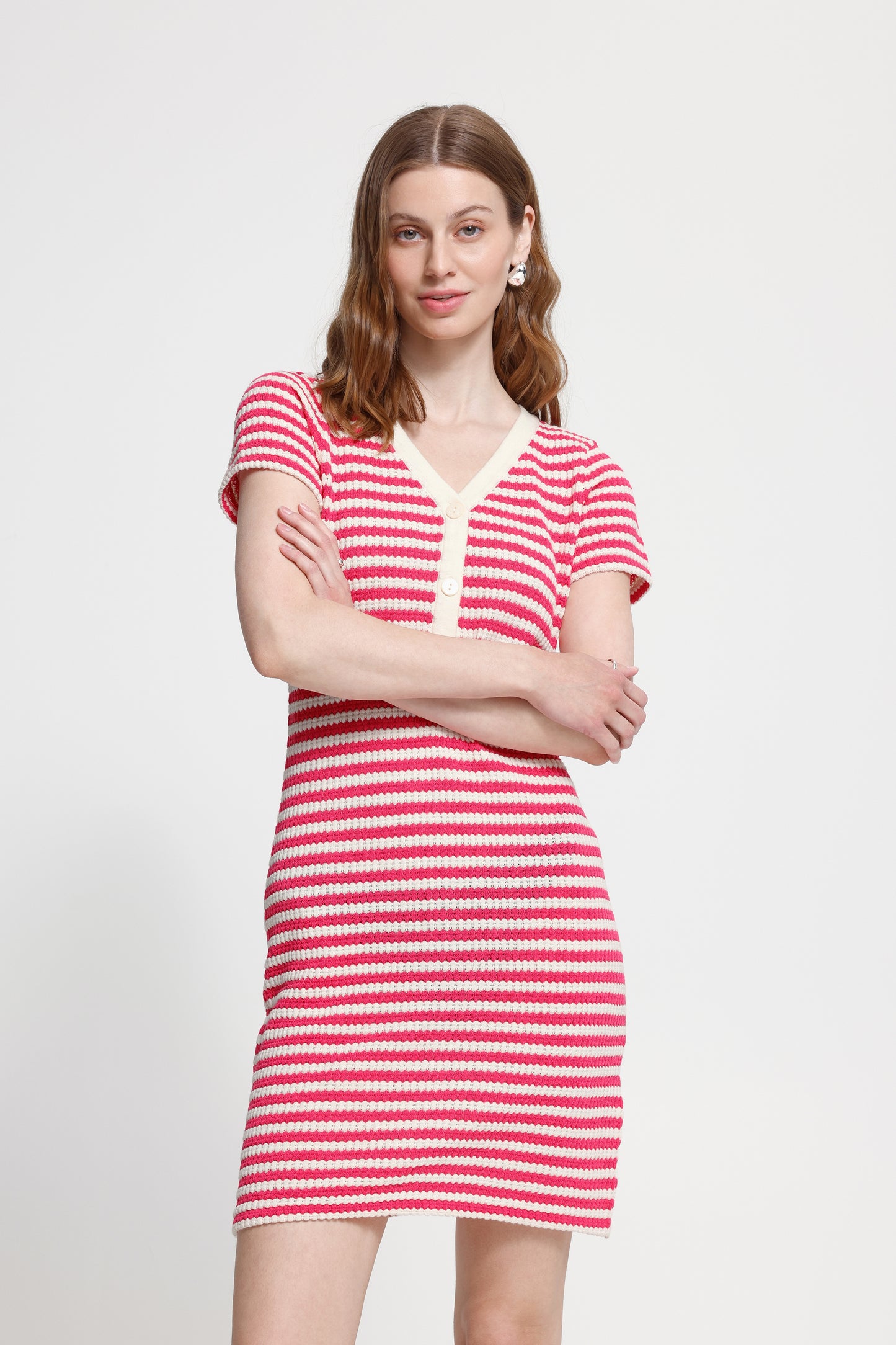 ICHI Ihlorianna Knitted Dress - Pink