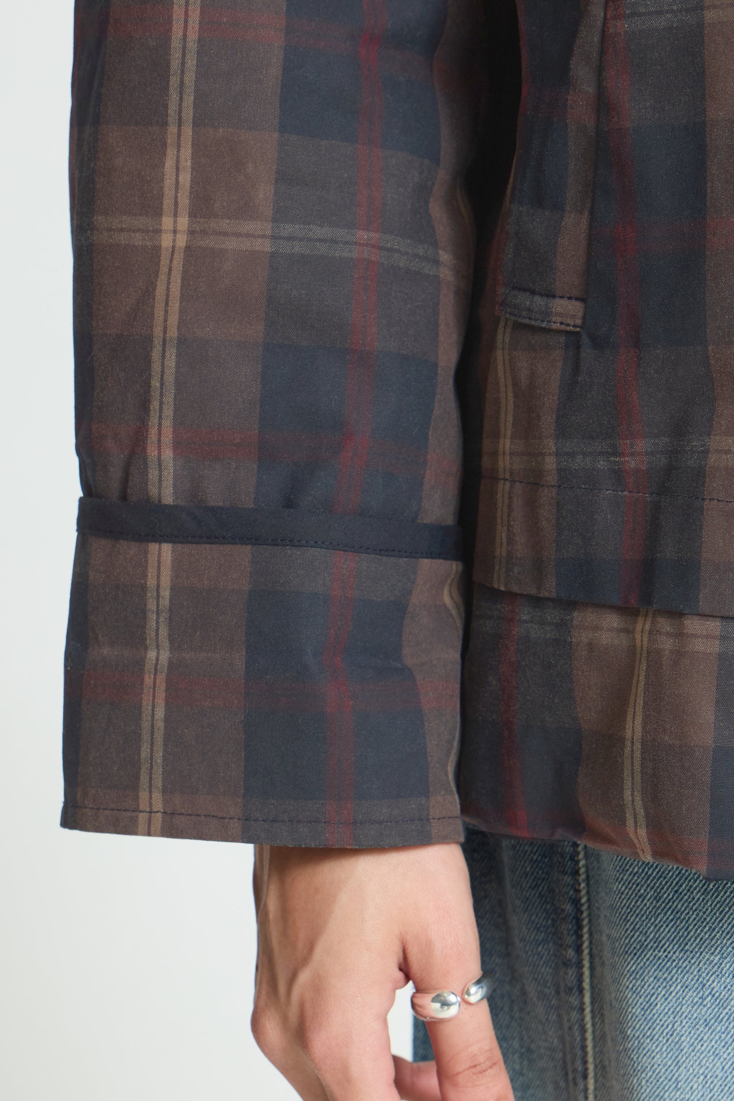 ICHI IHcronto Check Jacket - Dark Navy