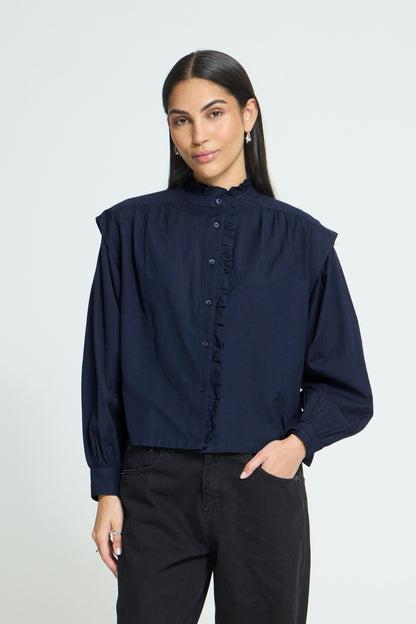 ICHI IHginola Shirt - Maritime Blue