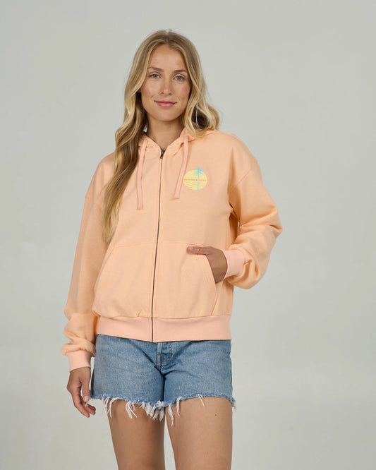 Salty Crew Simplicity Zip Hoodie -Apricot