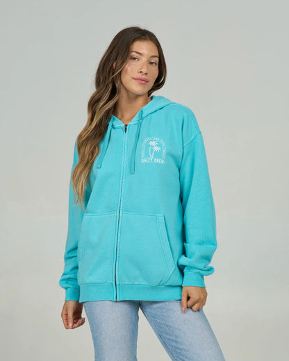 Salty Crew Archway Zip Hoodie - Turquoise