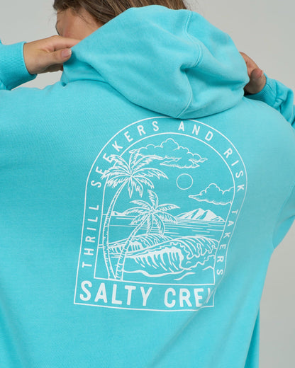 Salty Crew Archway Zip Hoodie - Turquoise