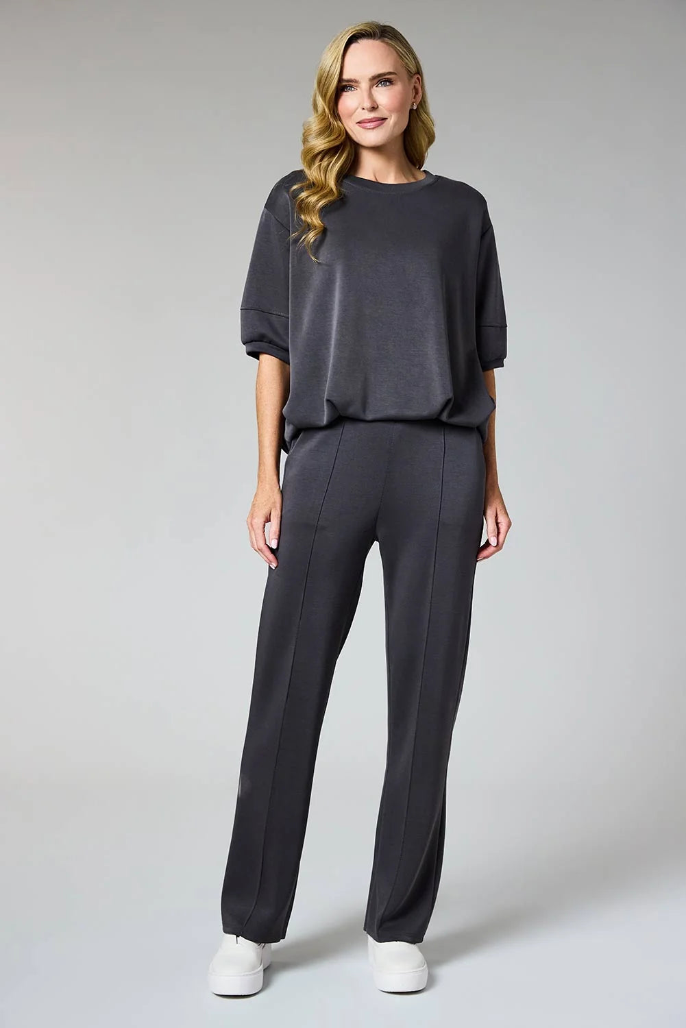Deck Short Sleeve Leisure Top - Grigio