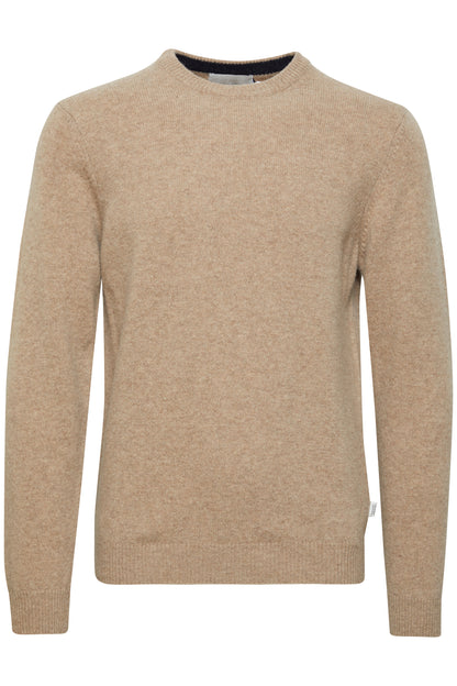 Casual Friday Karl Lambswool Blend Jumper - Taupe