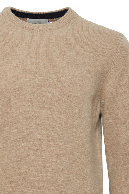 Casual Friday Karl Lambswool Blend Jumper - Taupe