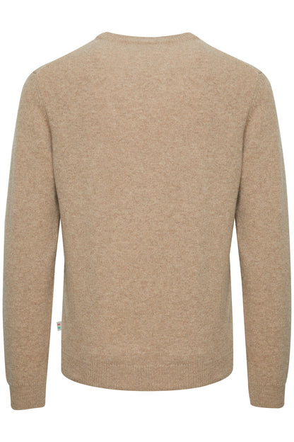 Casual Friday Karl Lambswool Blend Jumper - Taupe