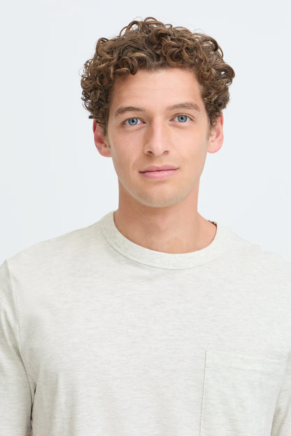 Casual Friday Jasper Melange Tee - Off White