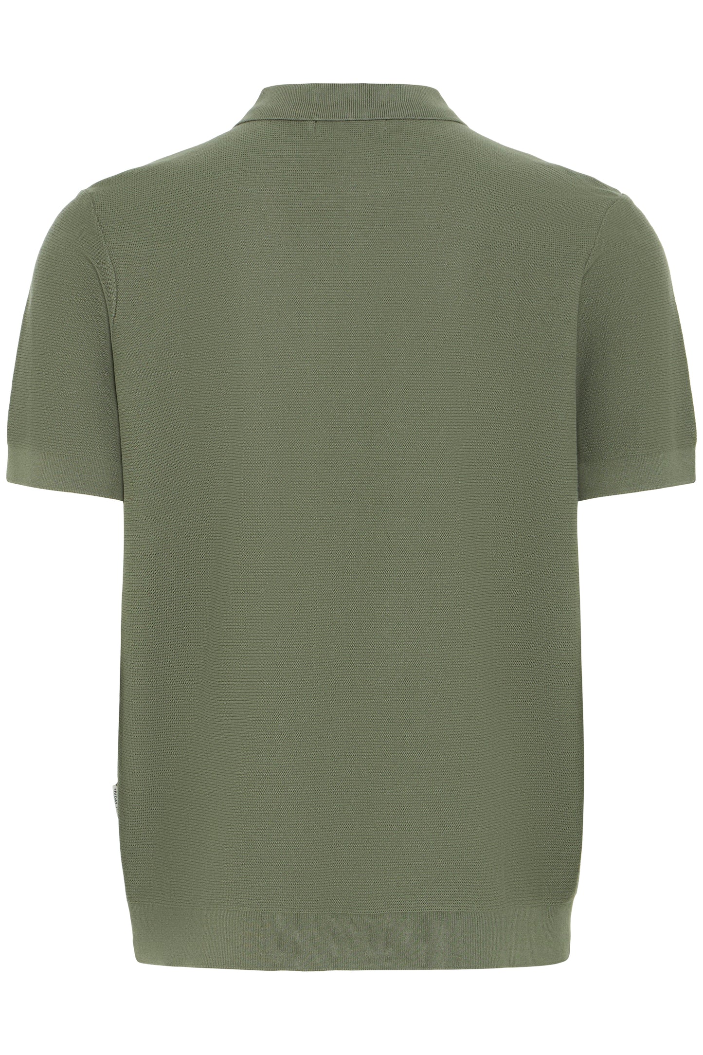Green polo shirt on a white background