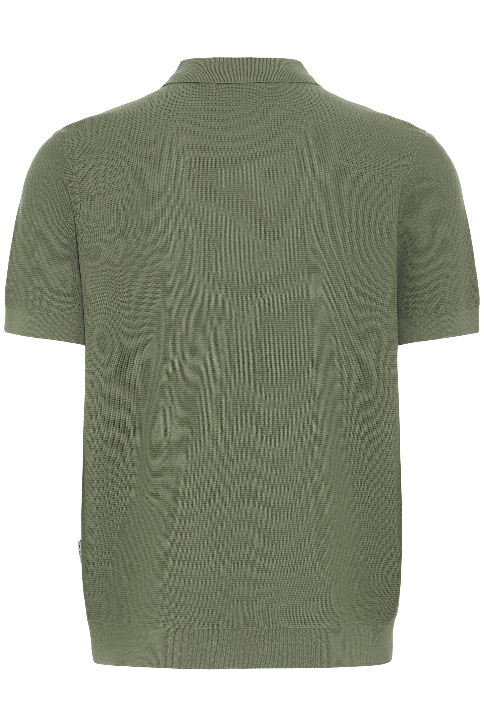 Green polo shirt on a white background
