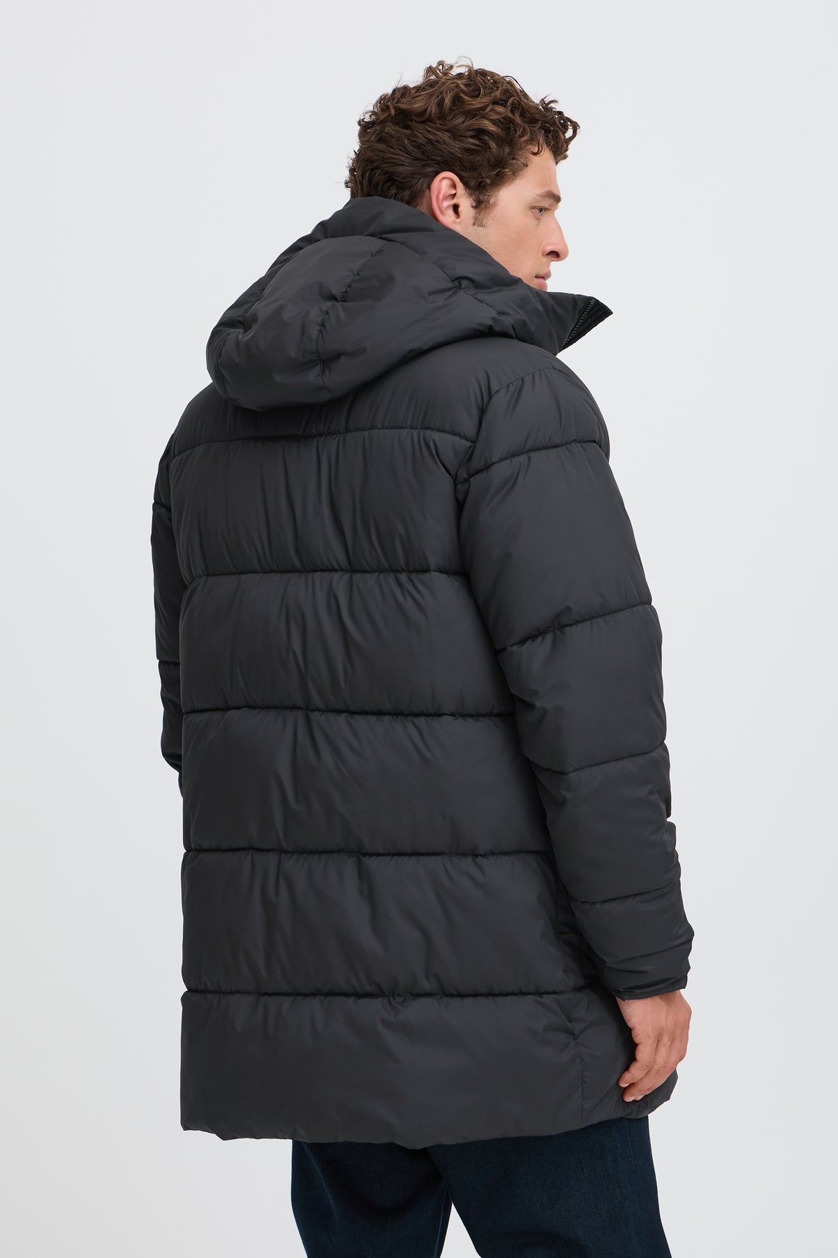 Casual Fridays Newton Long Puffer - Black