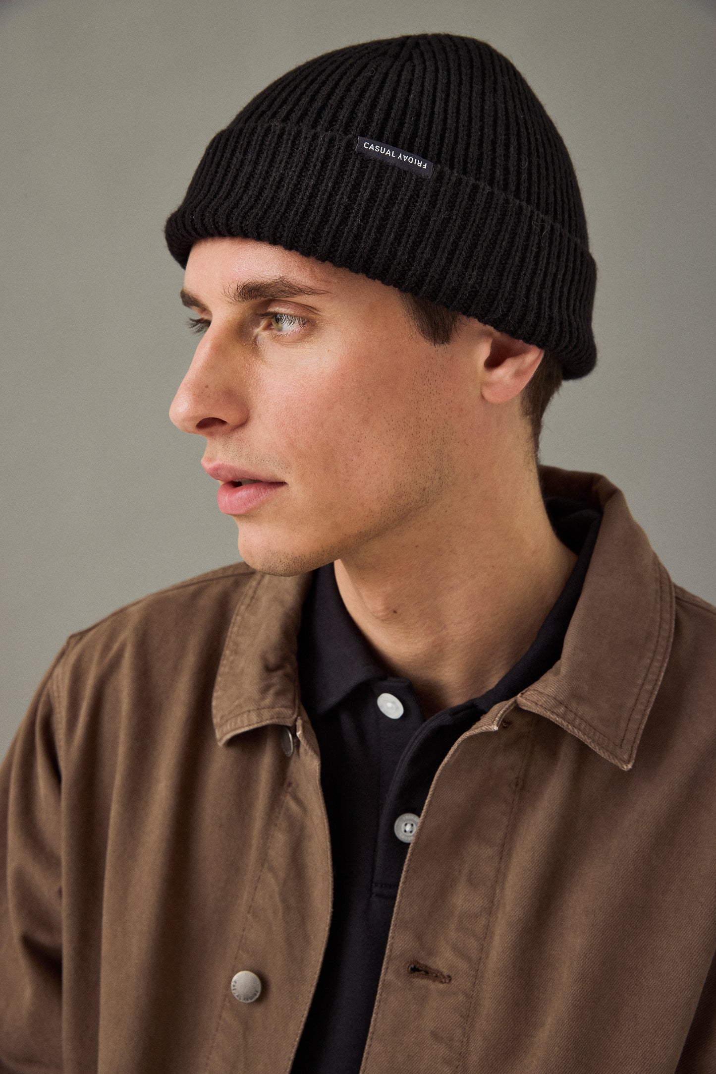 Casual Friday Alkin Rib Beanie - Black