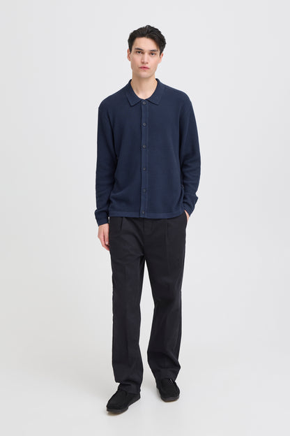 Casual Friday Stenberg Long Sleeve Cardigan - Navy