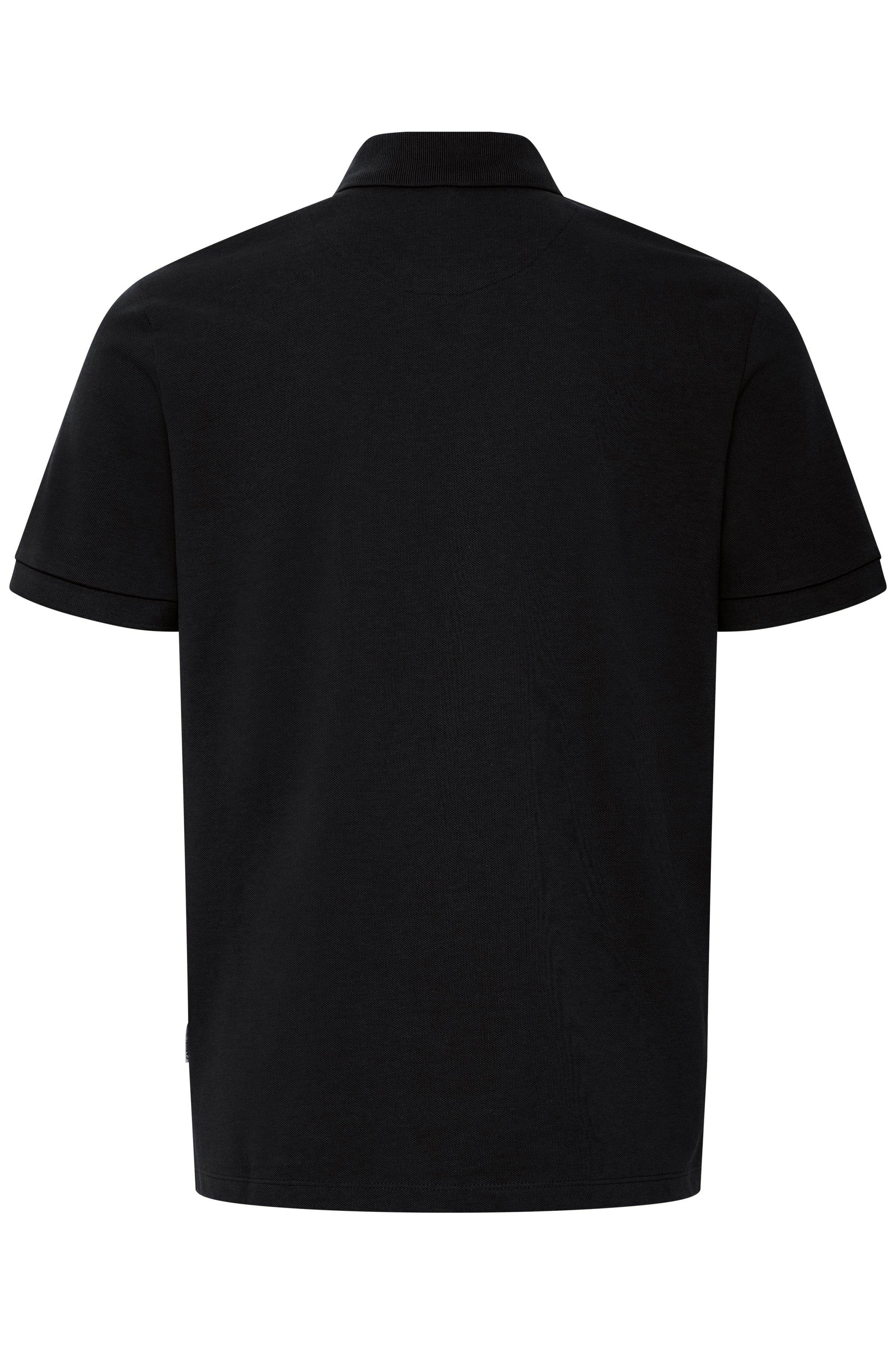 Black polo shirt on a white background