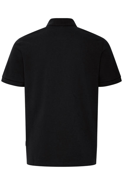 Black polo shirt on a white background
