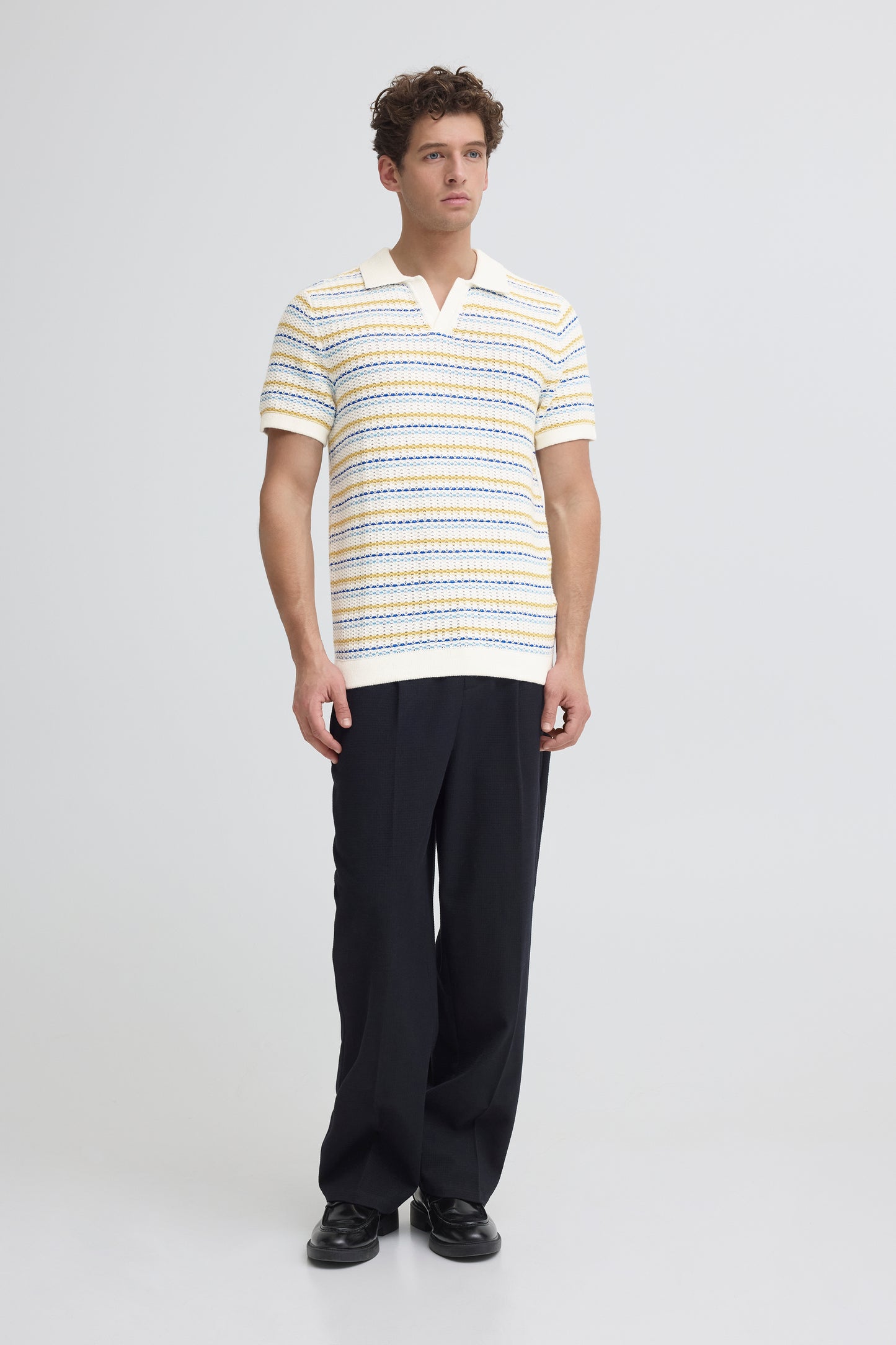 Casual Fridays Midskov Knit Polo - Multicoloured